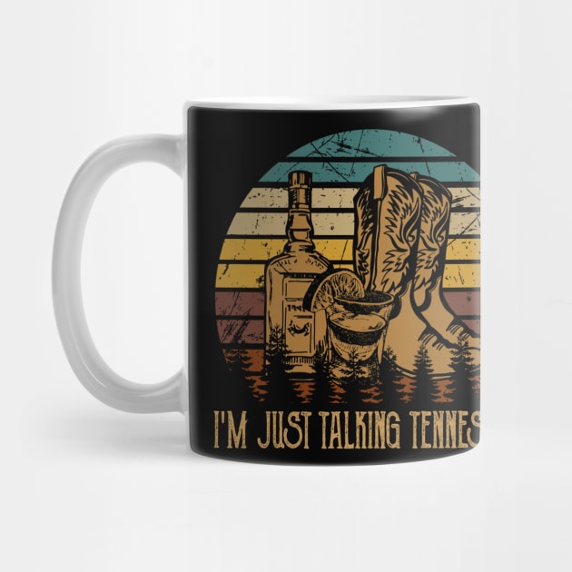 I'm Just Talking Tennessee Glasses Whiskey Cowboys by Beetle Golf